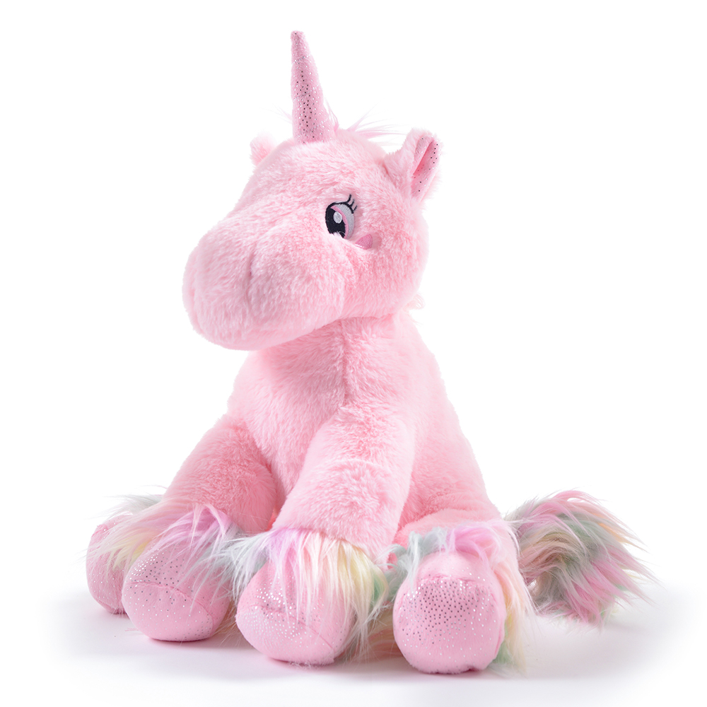 unicorno rosa di peluche la pupazzeria